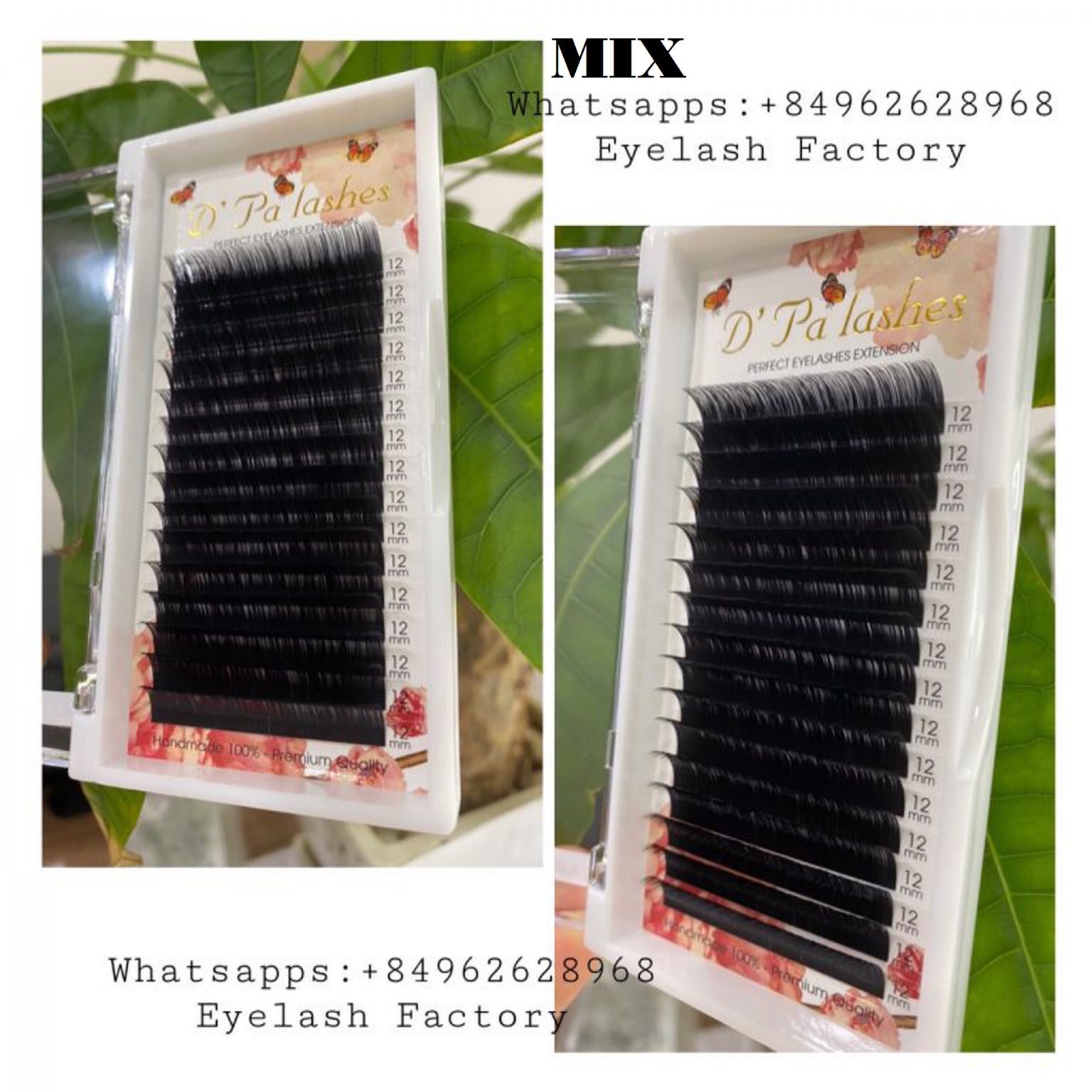 D'PA LASHES BLACK MIX TRAY ROSE GIRL