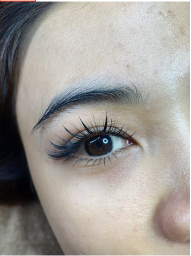 Lash extension close-up