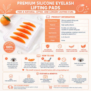 Apple-Peach-Orange Self-Adhesive Silicone Lash Lift Rods – Korean Original