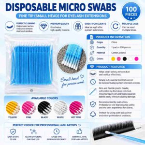 Small-Tipped Glitter Cotton Swabs 100 Pieces/Bag