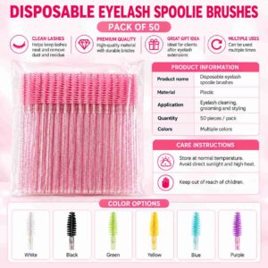 Glitter Eyelash Brushes – 50 Pieces/Bag