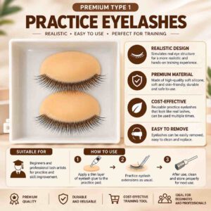 Realistic Practice Eye – 3-Layer Lashes, 3 Thickness Options